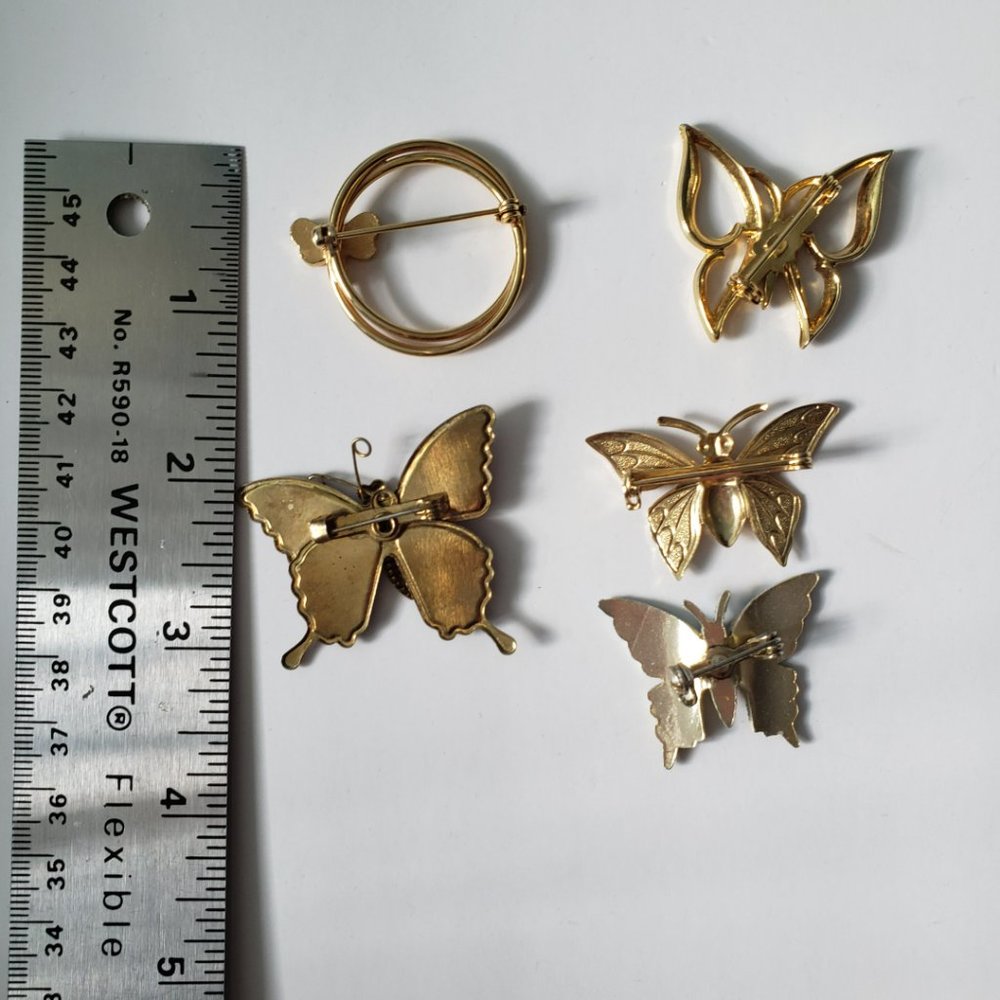 5 Assorted Butterfly Pins - Picture 7 of 9